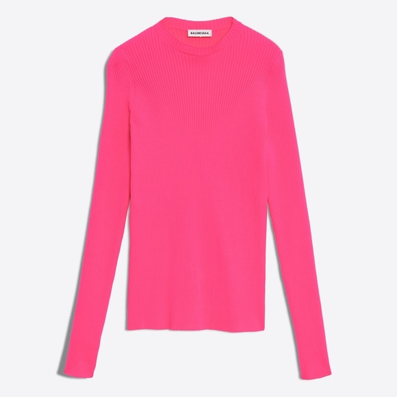 Balenciaga Neon Ribbed-knit Topš - Picture 5 of 9